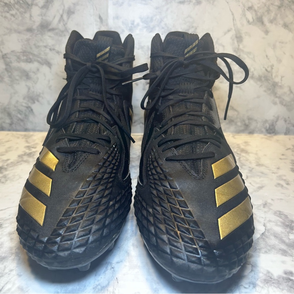 Adidas Freak Football Cleats Black Gold Men's Size 13 CLU 600001 02/18